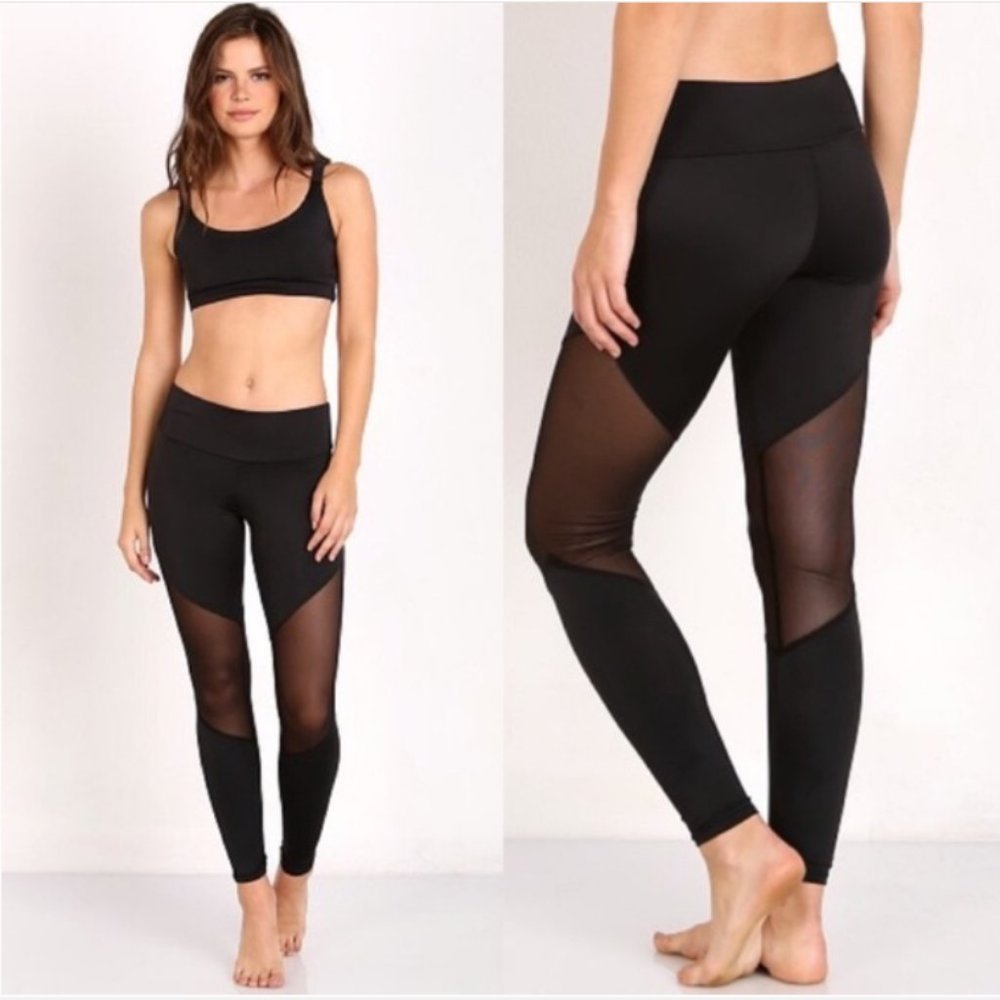 Onzie high rise sheer panel leggings Small